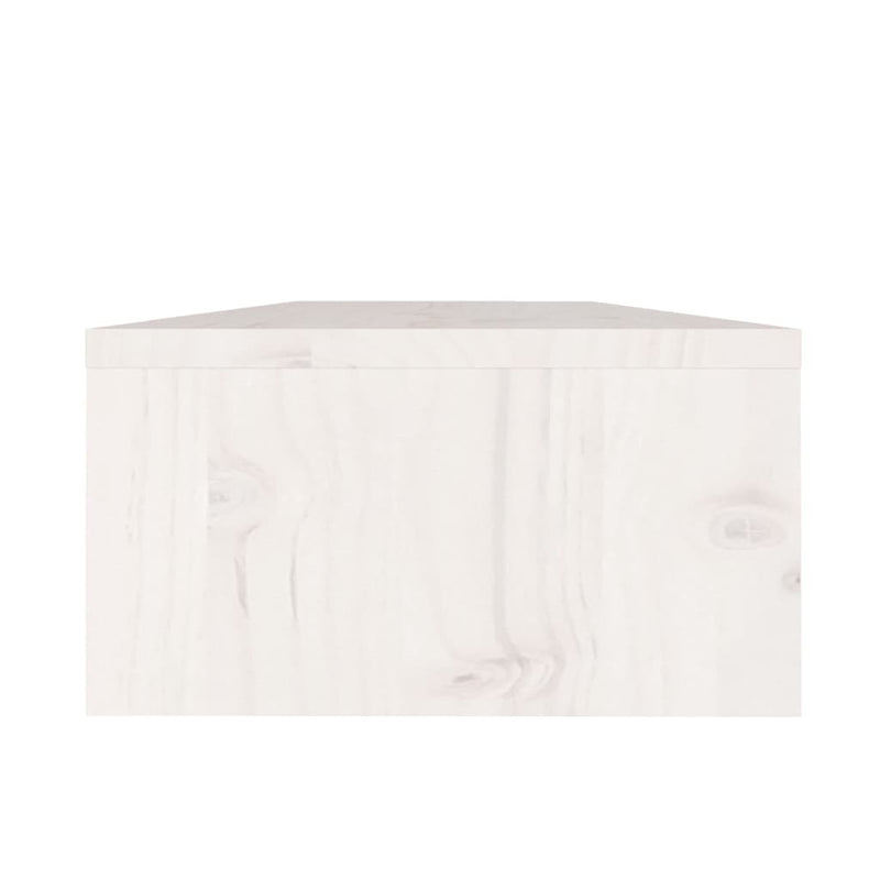 Monitor Stand White 50x24x13 cm Solid Wood Pine Payday Deals