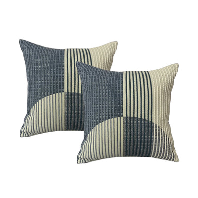 Morris Midnight Twin Pack Cotton Embroidered Cushion Polyester Filled by Cloud Linen