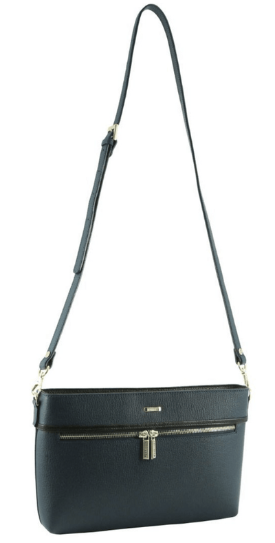 Morrissey Italian Structured Leather Cross Body Handbag (MO3028) Bag - Navy Payday Deals