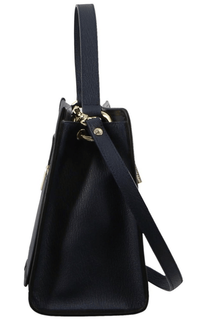 Morrissey Ladies Italian Structured Leather Tote Bag Handbag Womens - Navy Payday Deals