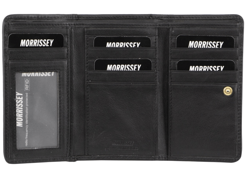 Morrissey RFID Womens Leather Wallet Coin Clutch Purse Organiser - Black Payday Deals