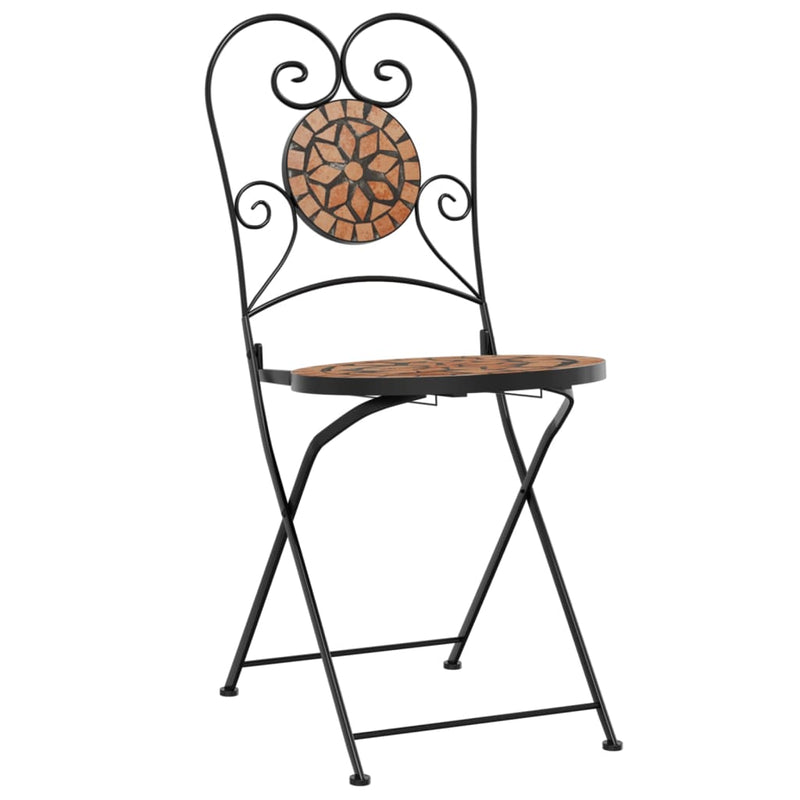 Mosaic Bistro Set Terracotta Iron and Ceramic Payday Deals