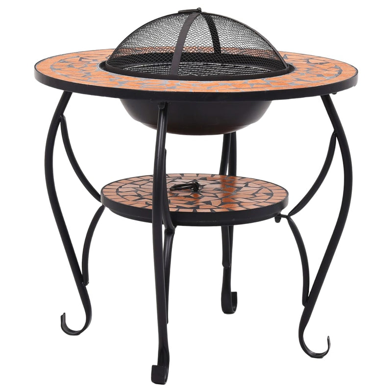Mosaic Fire Pit Table Terracotta 68 cm Ceramic Payday Deals