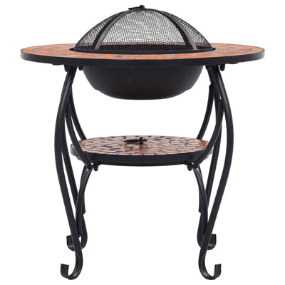 Mosaic Fire Pit Table Terracotta 68 cm Ceramic Payday Deals