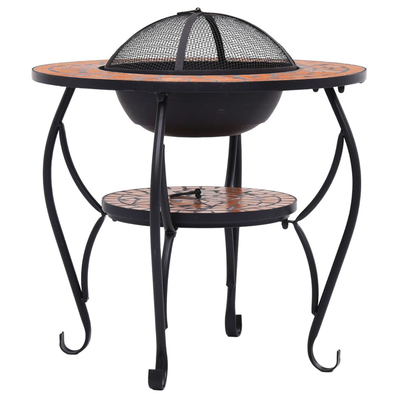 Mosaic Fire Pit Table Terracotta 68 cm Ceramic Payday Deals