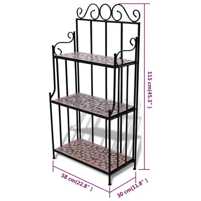 Mosaic Plant Stand Terracotta Payday Deals