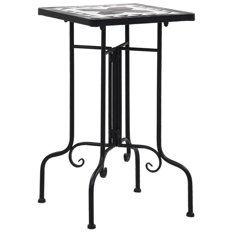 Mosaic Side Table Black and White Ceramic Payday Deals