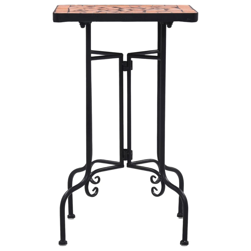 Mosaic Side Table Terracotta Ceramic Payday Deals