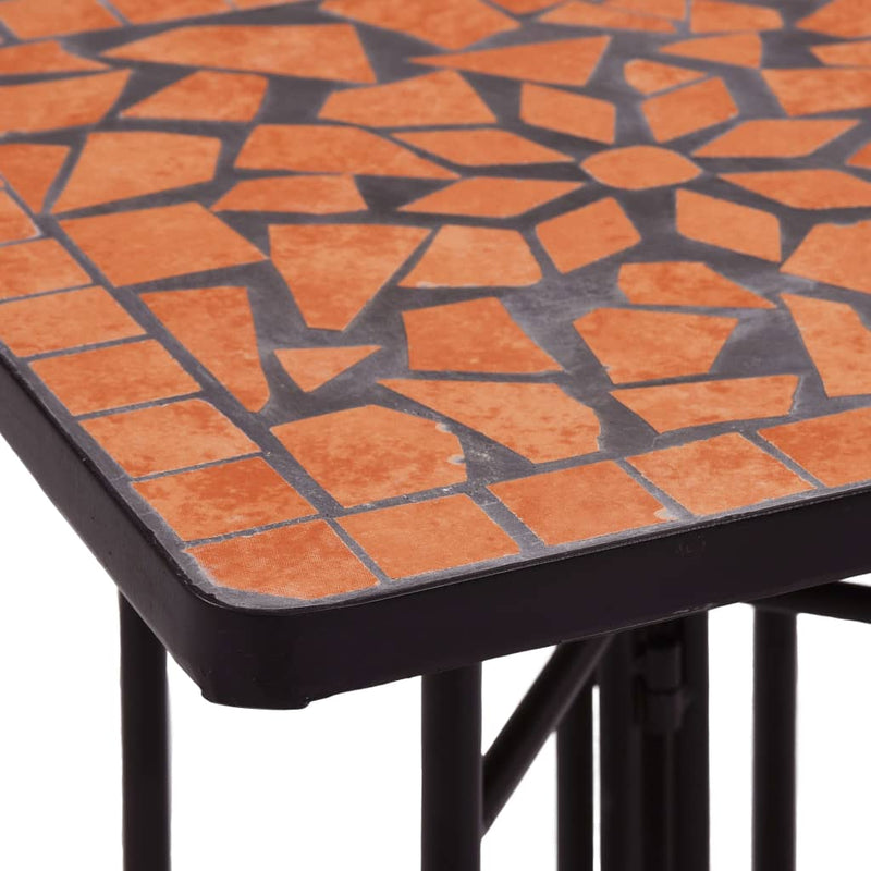 Mosaic Side Table Terracotta Ceramic Payday Deals