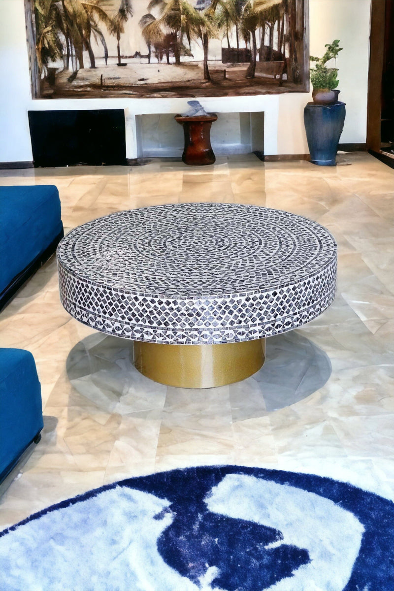 MOTHER OF PEARL OBSIDIAN LUXE COFFEE TABLE Payday Deals