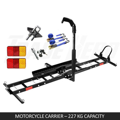 Motorcycle Motorbike Carrier Rack Towbar Arm Rack Dirt Bike Ramp Brake Lights Payday Deals