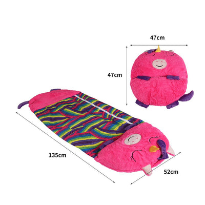 Mountview Sleeping Bag Child Pillow Kids Bags Happy Napper Gift Unicorn 135cm S Payday Deals