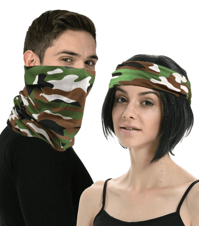 Multi Functional Tube Bandana Head Scarf Face Cover Mask Camo - Army Camouflage