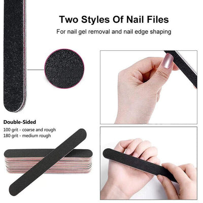 Nail Files Sanding Buffer Grit Emery Gel Nails Filer Art Pedicure Manicure Tool Payday Deals