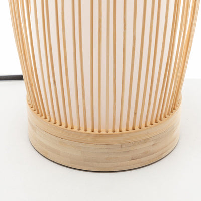 Natural Woven Bamboo Cylinder Table Lamp Light Shade Boho Tropical Coastal Payday Deals