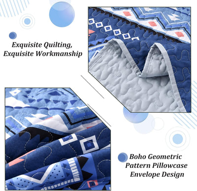 Nature Lover's Quilted bedspread and pillowcovers set: Inspired by the Outdoors - Queen size Payday Deals