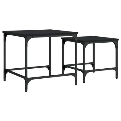 Nesting Coffee Tables 2 pcs Black Engineered Wood Payday Deals