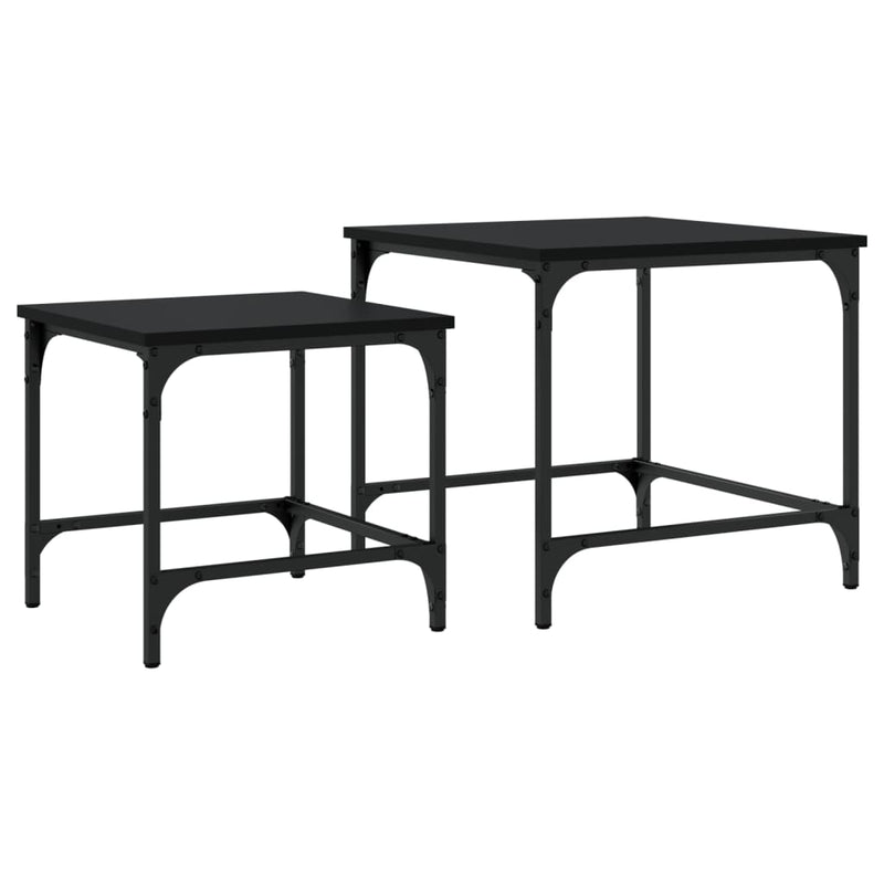Nesting Coffee Tables 2 pcs Black Engineered Wood Payday Deals