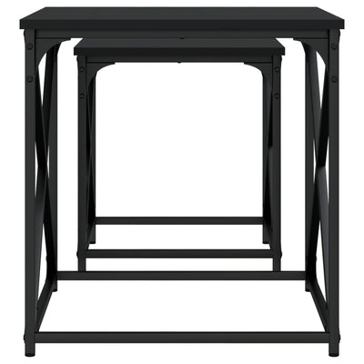 Nesting Coffee Tables 2 pcs Black Engineered Wood Payday Deals