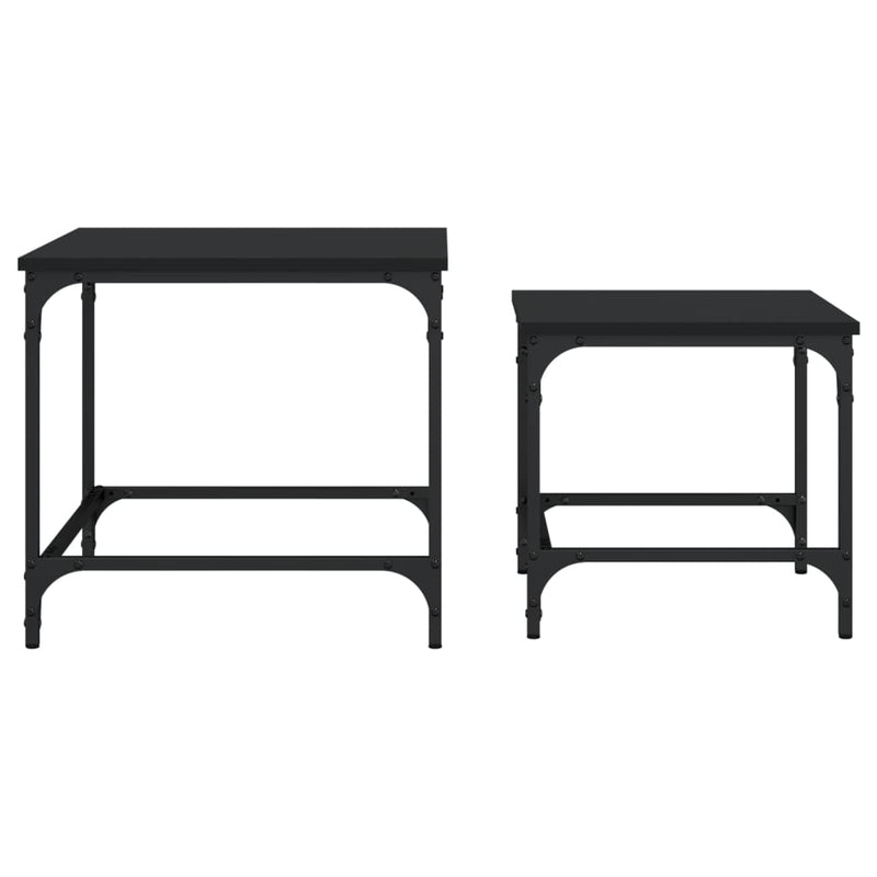 Nesting Coffee Tables 2 pcs Black Engineered Wood Payday Deals