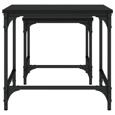 Nesting Coffee Tables 2 pcs Black Engineered Wood Payday Deals