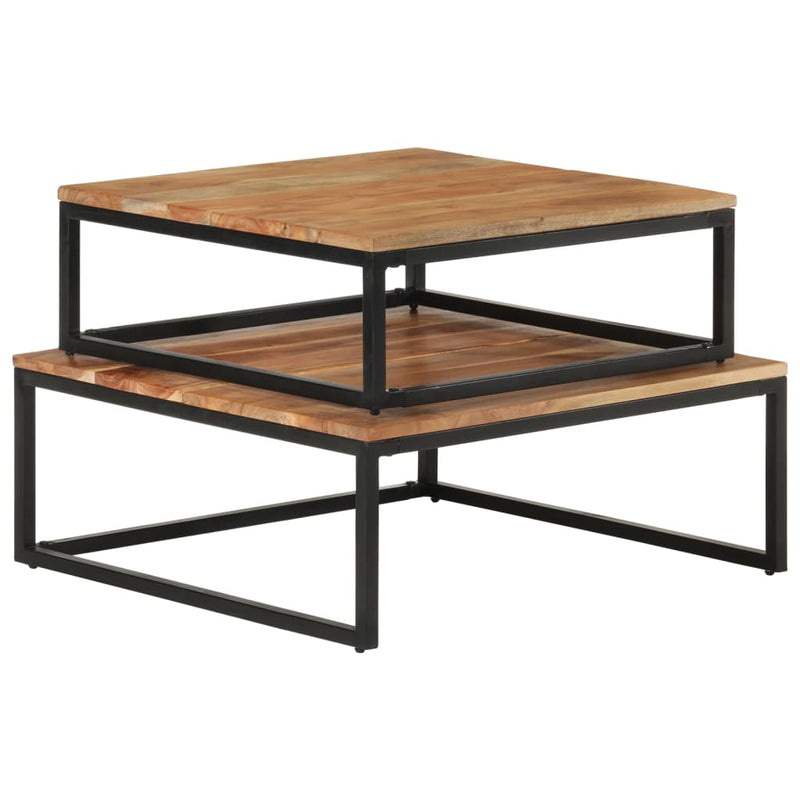 Nesting Coffee Tables 2 pcs Solid Acacia Wood Payday Deals