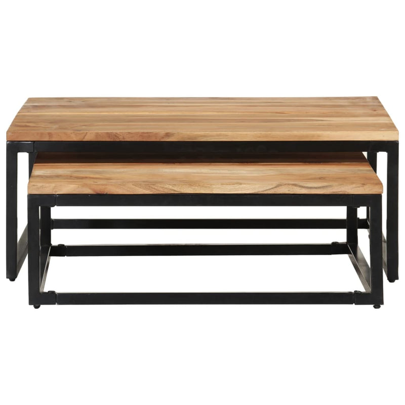 Nesting Coffee Tables 2 pcs Solid Acacia Wood Payday Deals