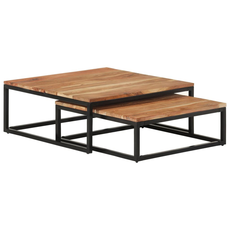 Nesting Coffee Tables 2 pcs Solid Acacia Wood Payday Deals