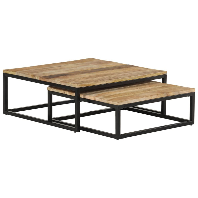 Nesting Coffee Tables 2 pcs Solid Mango Wood Payday Deals