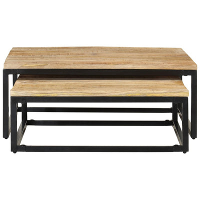 Nesting Coffee Tables 2 pcs Solid Mango Wood Payday Deals