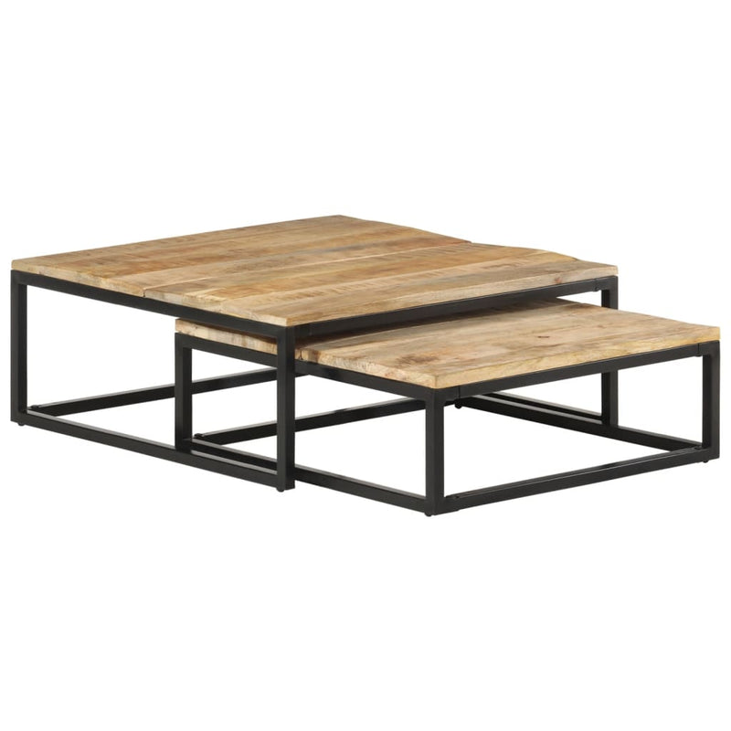 Nesting Coffee Tables 2 pcs Solid Mango Wood Payday Deals