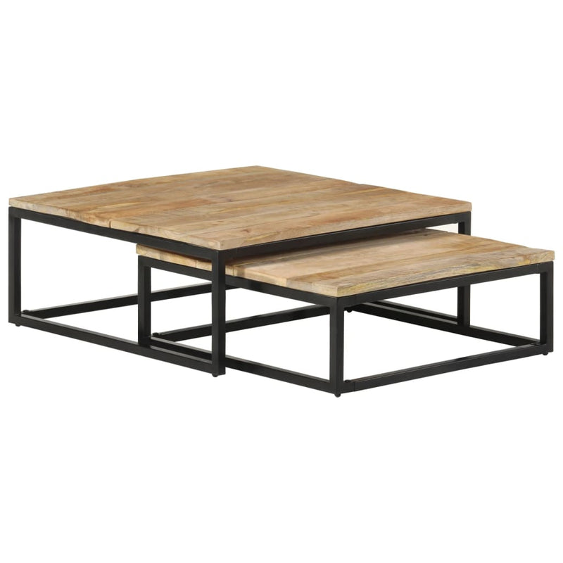 Nesting Coffee Tables 2 pcs Solid Mango Wood Payday Deals