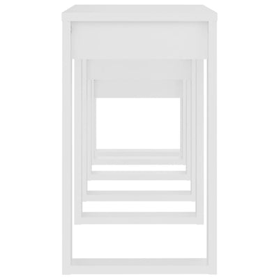 Nesting Tables 3 pcs White Engineered Wood Payday Deals