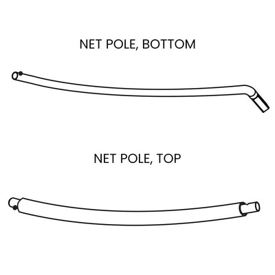 Net Pole Set 10ft -16ft (HyperJump3, 1xTop 1xBottom)