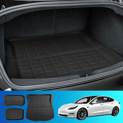 NEW Tesla Model 3 Highland 2024 Boot Liner Rear Frunk Cargo Trunk Mats Weisshorn Payday Deals