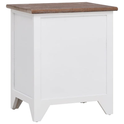 Nightstand 2 pcs with 2 Drawers Brown and White Payday Deals
