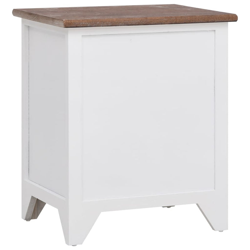 Nightstand 2 pcs with 2 Drawers Brown and White Payday Deals