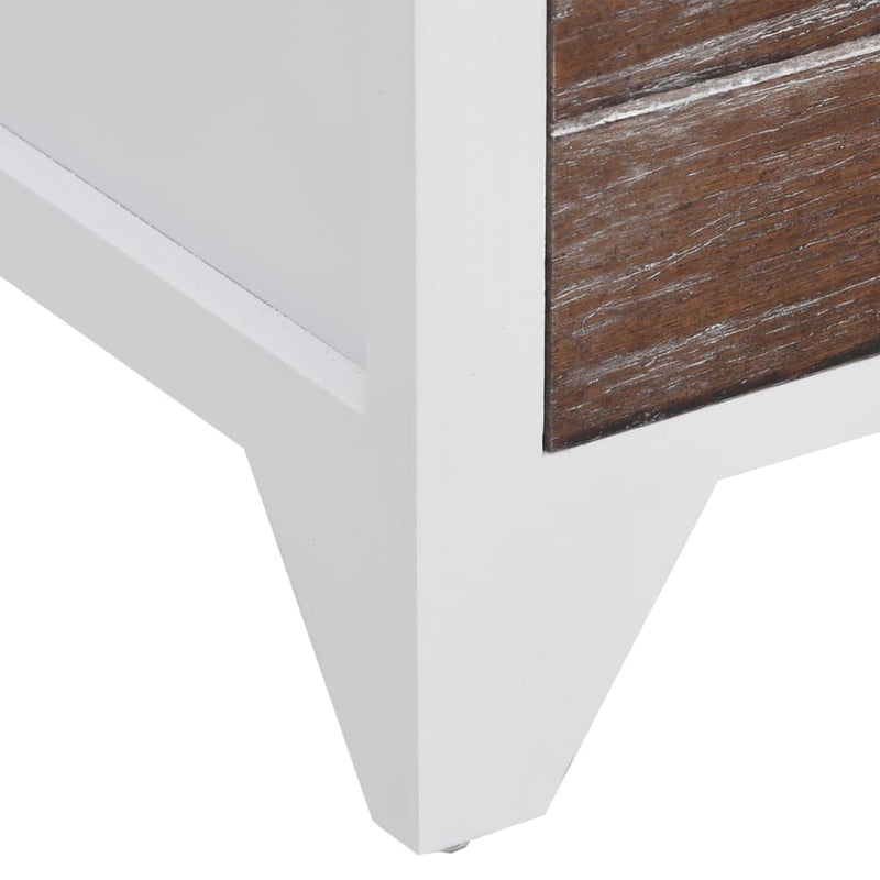 Nightstand 2 pcs with 2 Drawers Brown and White Payday Deals