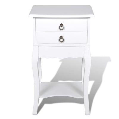 Nightstand with 2 Drawers White Payday Deals