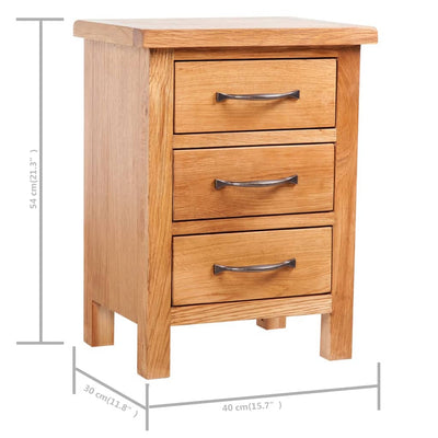 Nightstands 2 pcs 40x30x54 cm Solid Oak Wood Payday Deals