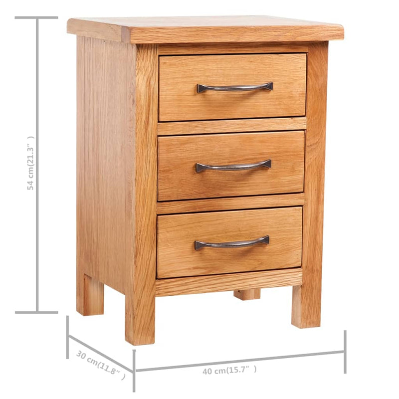 Nightstands 2 pcs 40x30x54 cm Solid Oak Wood Payday Deals