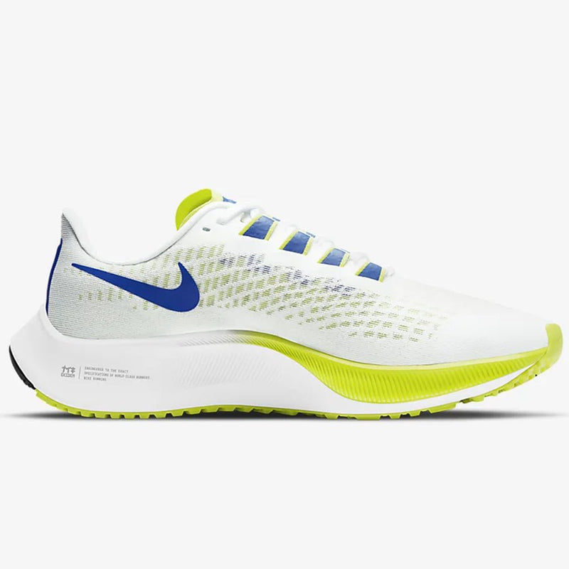 Nike Womens Air Zoom Pegasus 37 Shoes Runners Sneakers - White/Blue/Cyber/Multi Payday Deals