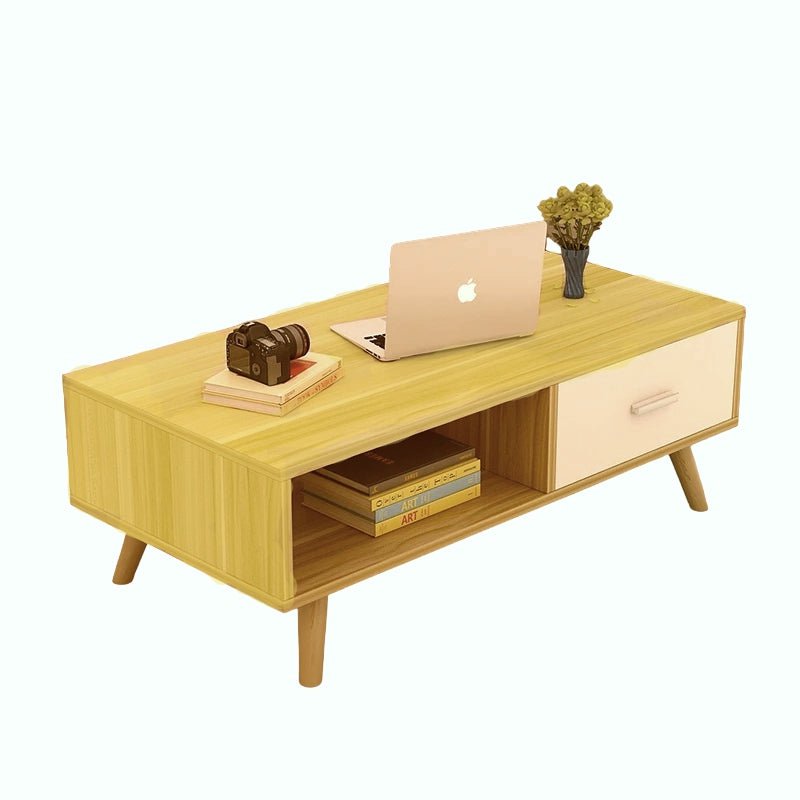 NNECN Coffee Table with Storage Drawer and Open Shelf Payday Deals