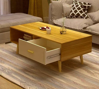 NNECN Coffee Table with Storage Drawer and Open Shelf Payday Deals