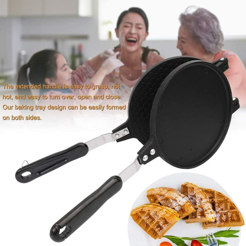 Non-Stick Cast Aluminium Waffle Maker Snacks Pancake Cake Breakfast Making Payday Deals