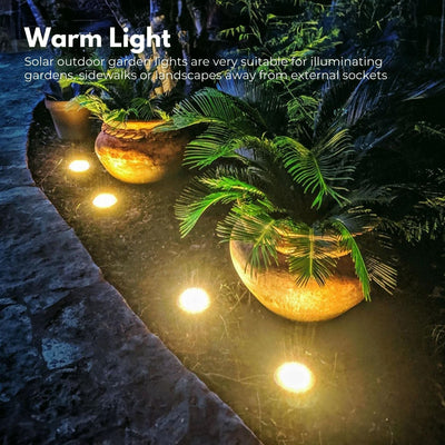 NOVEDEN 12 Pack Waterproof Solar LED Light (Warm) NE-SL-106-ZL Payday Deals