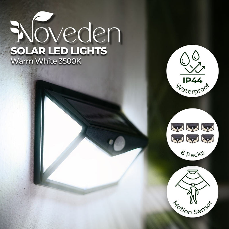 NOVEDEN 6 Packs Solar LED Lights with 3 Light Modes (Black)NE-SL-103-ZL Payday Deals
