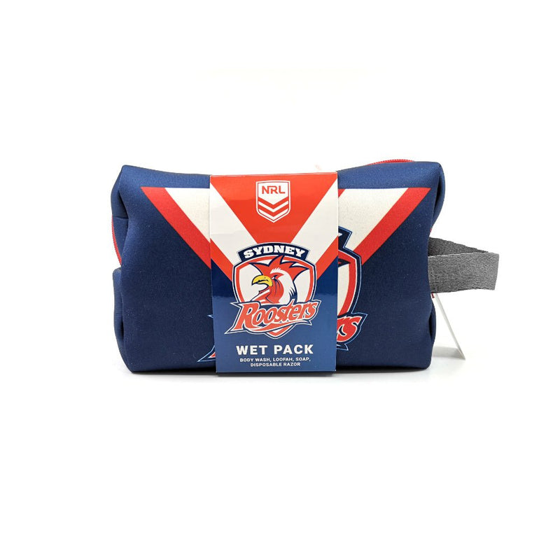 NRL Roosters Toiletries Bag Gift Set 150ml Body Wash Payday Deals