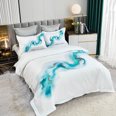 Ocean Marble Quilt Cover Set - King Size Payday Deals