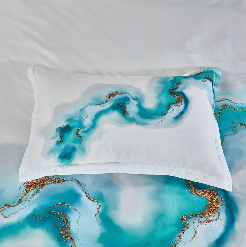 Ocean Marble Quilt Cover Set - King Size Payday Deals